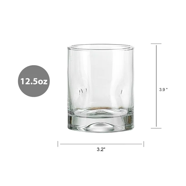 KitchenAxis Lyra 12.5 oz Everyday Drinking Glasses – Clear Modern Tumblers - Image 4