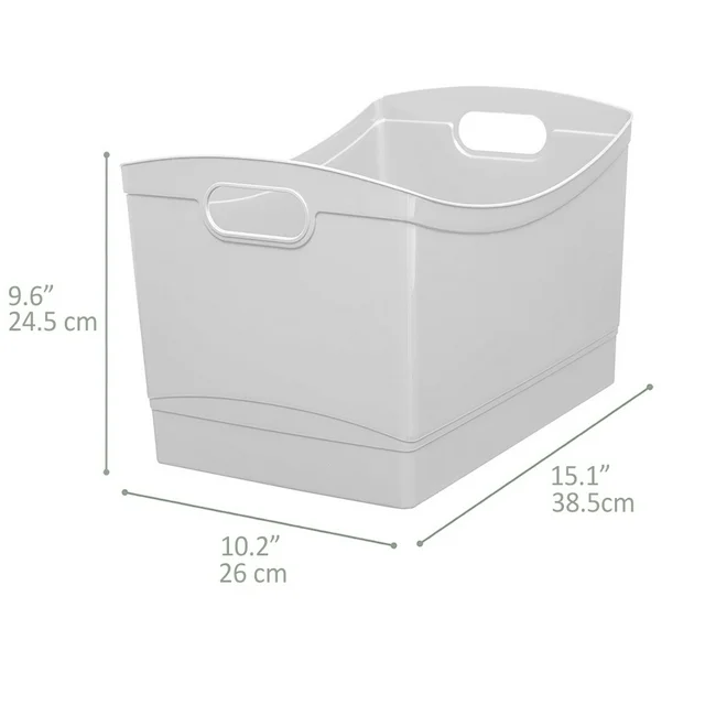 KitchenAxis Clear Utility Storage Organizer Bin – 5" x 15" BPA-Free Multi-Purpose Container - Image 2