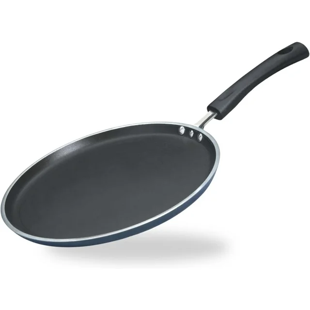 KitchenAxis 12" Non-Stick Flat Tawa – 30 cm Griddle Pan for Roti, Dosa & Pancakes - Image 2